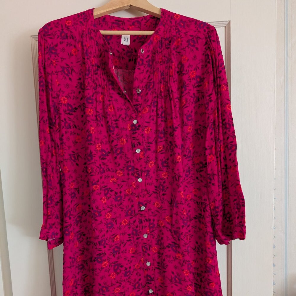 Pink floral GAP knee length dress